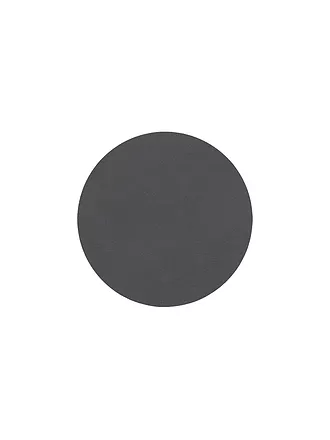 LIND DNA | Untersetzer aus Leder, rund, 10 cm, Caviar | grau